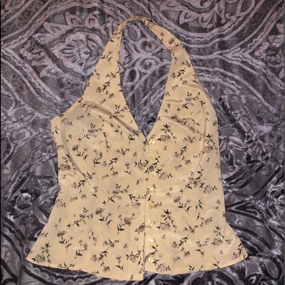 Sheer halter vest top